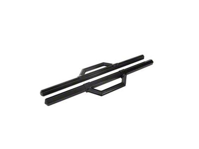 Hex Series Side Step Bars without Mounting Brackets; Gloss Black (14-24 Sierra 1500 Regular Cab)