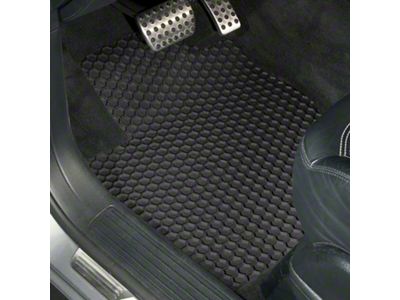 Intro-Tech Hexomat Custom Fit All-Weather Front and Rear Floor Mats; Black (2014 Sierra 1500 Crew Cab)