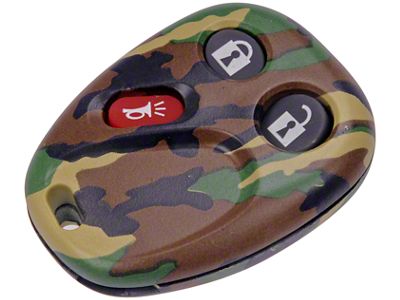 Keyless Entry Remote Case; Green Camouflage (03-06 Sierra 1500)