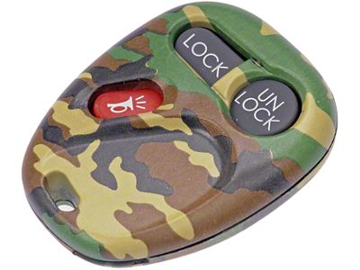 Keyless Entry Remote Case; Green Camouflage (99-02 Sierra 1500)