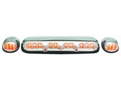 LED Cab Roof Lights; Crystal Clear (99-06 Sierra 1500)