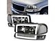 LED DRL Switchback Headlights; Black Housing; Clear Lens (99-06 Sierra 1500, Excluding C3 & Denali)