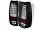 LED Tail Lights; Black Housing; Clear Lens (99-02 Sierra 1500 Fleetside)