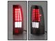 LED Tail Lights; Black Housing; Clear Lens (99-06 Sierra 1500 Fleetside)