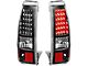 LED Tail Lights; Black Housing; Clear Lens (03-06 Sierra 1500 Fleetside)