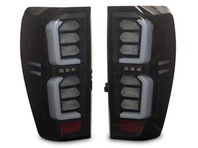 LED Tail Lights; Black Housing; Smoked Lens (19-24 Sierra 1500 w/ Factory LED Tail Lights)