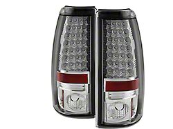 LED Tail Lights; Chrome Housing; Clear Lens (03-06 Sierra 1500 Fleetside)