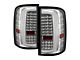 LED Tail Lights; Chrome Housing; Clear Lens (14-18 Sierra 1500 w/ Factory Halogen Tail Lights)