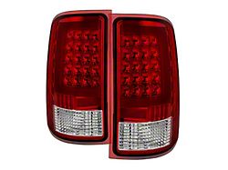 LED Tail Lights; Chrome Housing; Red Clear Lens (07-13 Sierra 1500)