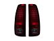 LED Tail Lights; Chrome Housing; Red Lens (99-06 Sierra 1500 Fleetside)