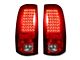 LED Tail Lights; Chrome Housing; Red Lens (99-06 Sierra 1500 Fleetside)