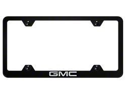 GMC Laser Etched Wide Body License Plate Frame (Universal; Some Adaptation May Be Required)