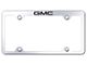 GMC Laser Etched Wide Body License Plate Frame; Mirrored (Universal; Some Adaptation May Be Required)