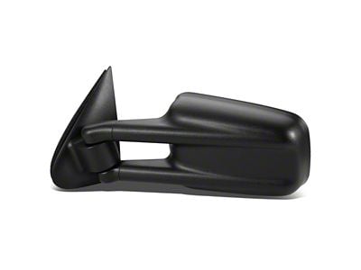 Manual Towing Mirror; Driver Side; Textured Black (99-02 Sierra 1500)