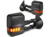 Manual Towing Mirrors with Amber LED Turn Signals Black (07-13 Sierra 1500)