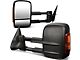 Manual Towing Mirrors with Amber Turn Signals; Black (99-06 Sierra 1500)