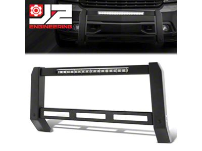 Modular Style Bull Bar with LED Light Bar; Black (19-24 Sierra 1500)