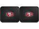 Molded Rear Floor Mats with San Francisco 49ers Logo (Universal; Some Adaptation May Be Required)