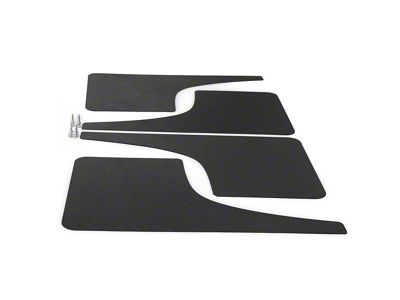 Mud Flaps; Front and Rear; Matte Black Vinyl (14-18 Sierra 1500)
