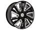 Next Gen Sierra Style Black with Chrome Insert 6-Lug Wheel; 22x9; 28mm Offset (14-18 Sierra 1500)