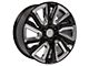 Next Gen Sierra Style Black with Chrome Insert 6-Lug Wheel; 22x9; 28mm Offset (14-18 Sierra 1500)