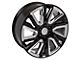 Next Gen Sierra Style Black with Chrome Insert 6-Lug Wheel; 22x9; 28mm Offset (14-18 Sierra 1500)