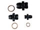 O-Ring Boss Radius Fitting; -6AN x 9/16-18; Black