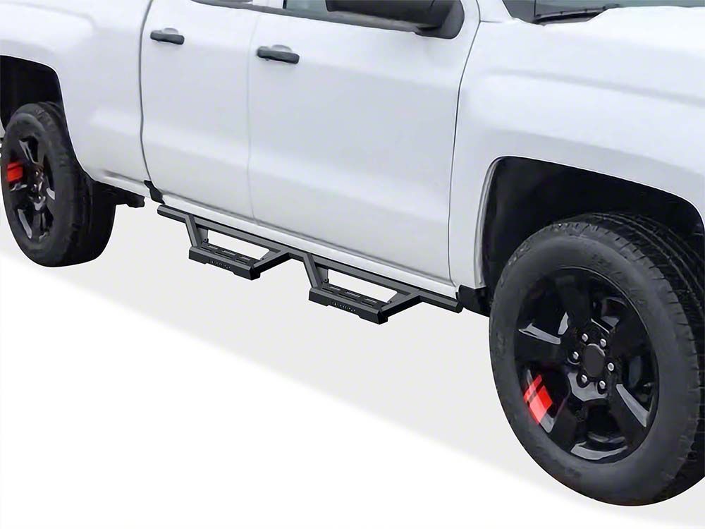 Sierra 1500 Octagon Tube Drop Style Nerf Side Step Bars; Black (07-18 Sierra  1500 Extended/Double Cab) - Free Shipping