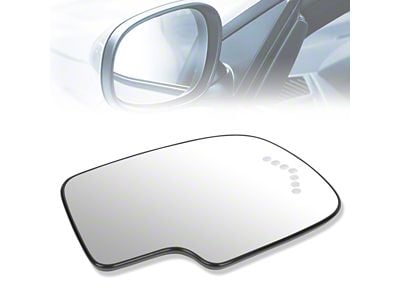 OE Style Mirror Glass with Turn Signal Indicator; Passenger Side (03-06 Sierra 1500)