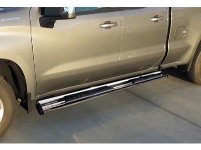 OE Style Running Boards; Polished (19-24 Sierra 1500 Double Cab)