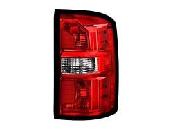 OE Style Tail Light; Chrome Housing; Red/Clear Lens; Passenger Side (14-18 Sierra 1500 w/ Factory Halogen Tail Lights)