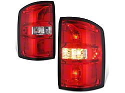 OE Style Tail Lights; Chrome Housing; Clear Lens (14-15 Sierra 1500)