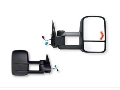 OEM Style Extendable Manual Towing Mirrors with Turn Signals; Driver and Passenger Side (03-06 Sierra 1500)