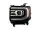 OEM Style Full LED Projector Headlight with DRL; Black Housing; Clear Lens; Driver Side (16-18 Sierra 1500 Denali)