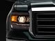 OEM Style Headlight; Chrome Housing; Clear Lens; Driver Side (14-18 Sierra 1500 w/ Factory Halogen Headlights)