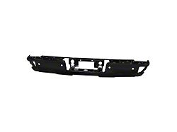 OEM Style Steel Rear Bumper Shell; Pre-Drilled for Backup Sensors; Black (14-18 Sierra 1500)