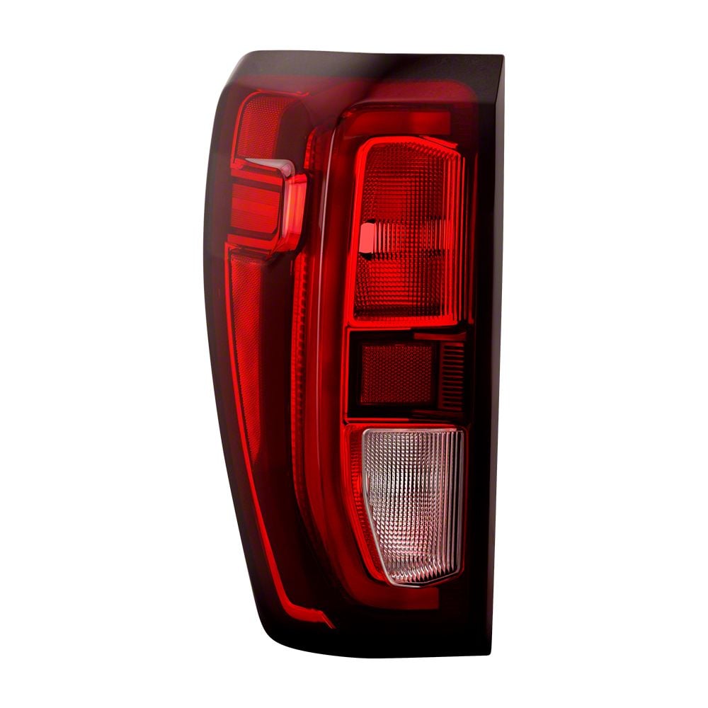 Sierra 1500 OEM Style Tail Light; Black Housing; Red/Clear Lens; Driver