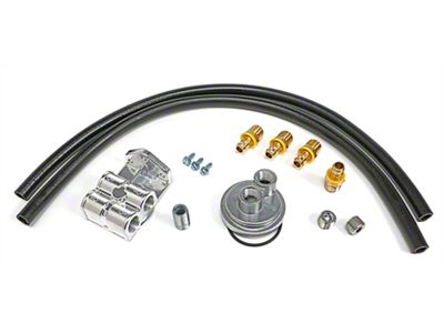 Oil Filter Relocation Kit; 18mm x 1.50 Threads (99-13 4.3L Sierra 1500)