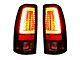 OLED Tail Lights; Chrome Housing; Dark Red Smoked Lens (99-06 Sierra 1500 Fleetside)