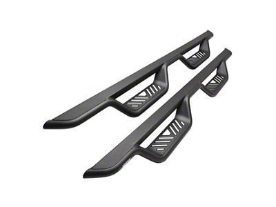 Westin Outlaw Drop Nerf Side Step Bars; Textured Black (19-24 Sierra 1500 Double Cab)