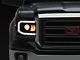 Plank Style Projector Headlights; Black Housing; Clear Lens (14-15 Sierra 1500 w/ Factory Halogen Headlights)