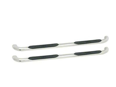 Platinum 4-Inch Oval Side Step Bars; Stainless Steel (19-24 Sierra 1500 Crew Cab)