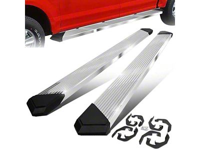 Pleated Running Boards; Stainless Steel (07-18 Sierra 1500 Crew Cab)