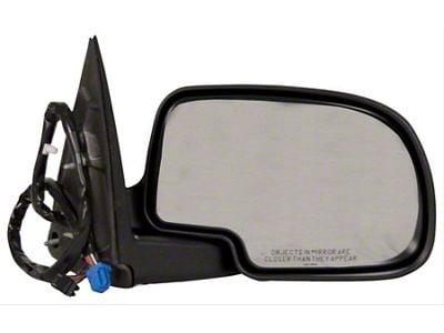 Replacement Powered Heated Foldaway Side Mirror with Turn Signal; Passenger Side; Gray Cap (03-06 Sierra 1500)