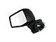 Powered Heated Manual Folding Mirror with Blind Spot Detection; Textured Black; Driver Side (19-24 Sierra 1500)