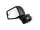 Powered Heated Manual Folding Mirror with Spotter Glass; Textured Black; Driver Side (19-24 Sierra 1500)