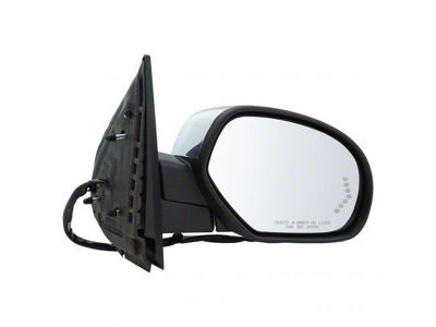 Powered Heated Memory Side Mirror with Chrome Cap; Passenger Side (07-13 Sierra 1500)