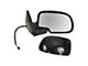 Powered Heated Mirror with Puddle Light; Gloss Black; Passenger Side (03-06 Sierra 1500)