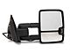 Powered Heated Towing Mirrors with Ambient Temp Sensor and Smoked LED Turn Signals; Black (14-16 Sierra 1500)