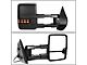 Powered Heated Towing Mirror with Smoked LED Turn Signals; Black; Passenger Side (07-13 Sierra 1500)